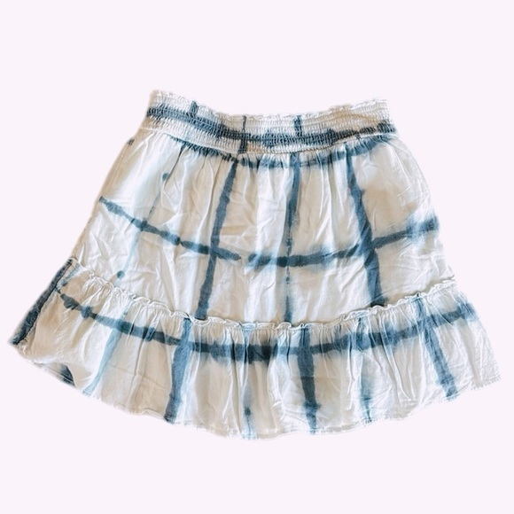 Anthropologie Pilcro Giulia Tie Dye Mini Skirt with Tassel Tie Size LP - Picture 7 of 7
